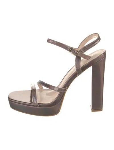 Pre-owned Halston Leather Sandals W/ Tags