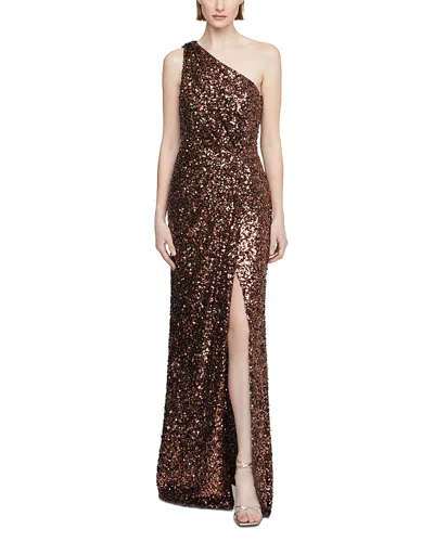 Halston Lexi Sequin Gown In Brown