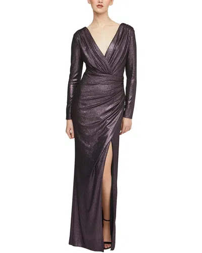 Halston Linda Gown In Burgundy
