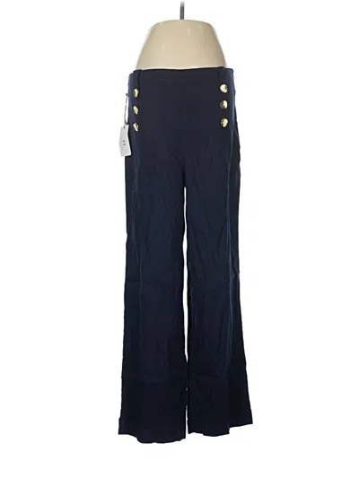 Pre-owned Halston Linen Pants In Blue