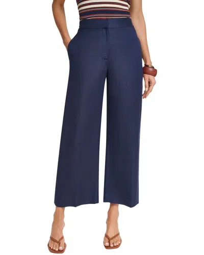 Halston Linen-blend Wide Leg Pant