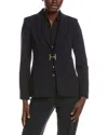 Halston Logo Blazer In Black