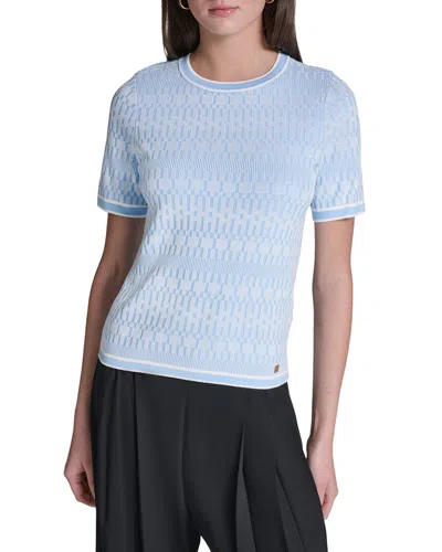 Halston Logo Sweater In Blue