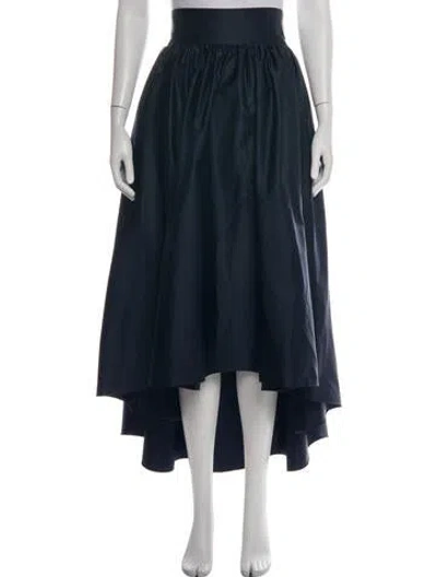 Pre-owned Halston Long Skirt In Blue