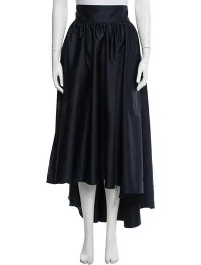 Pre-owned Halston Long Skirt In Blue