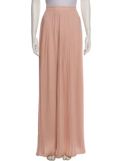 Pre-owned Halston Long Skirt In Pink