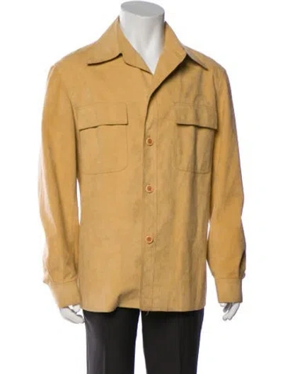 Pre-owned Halston Long Sleeve Shirt In Neutral