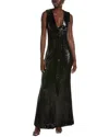 Halston Magdalena Gown In Black
