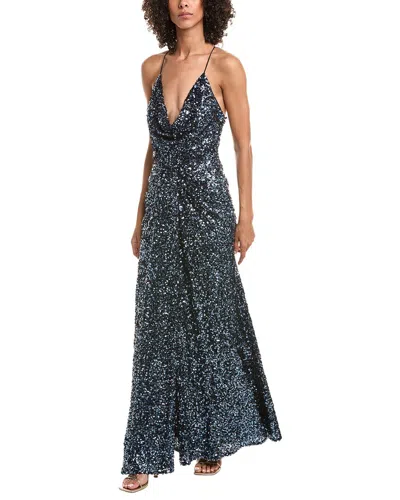 Halston Manon Sequin Gown In Transparent