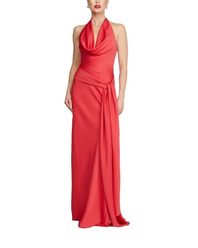 Halston Marcheline Gown In Red