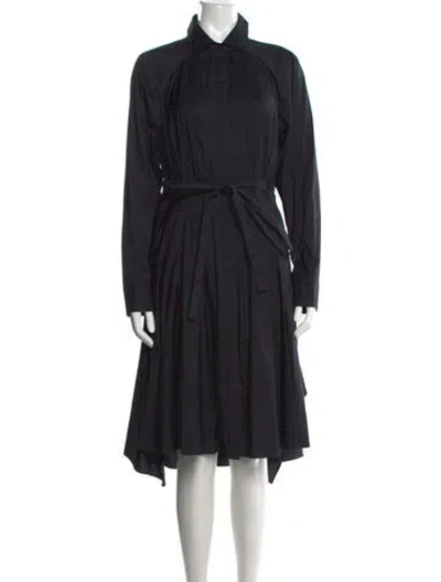 Pre-owned Halston Midi Length Dress In Black