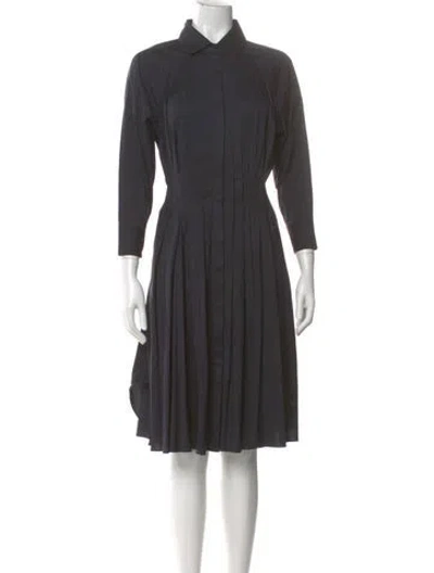Pre-owned Halston Midi Length Dress In Gray