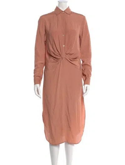 Pre-owned Halston Midi Length Dress In Neutral