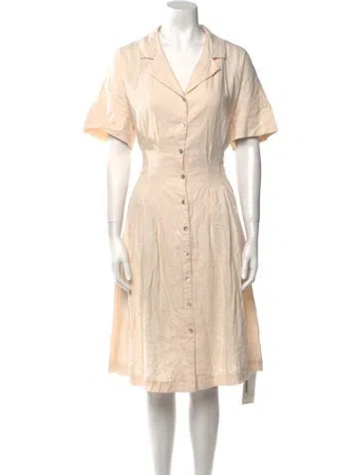 Pre-owned Halston Midi Length Dress In Neutral