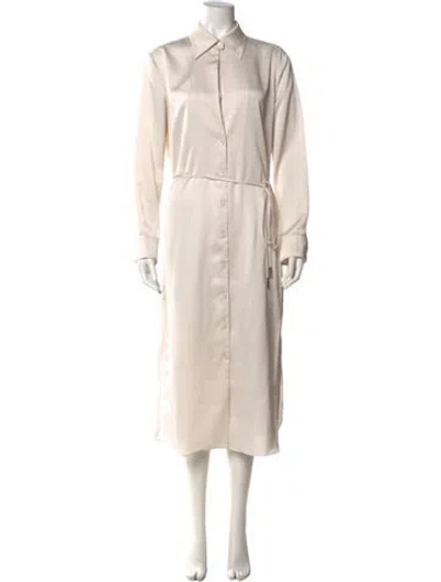 Pre-owned Halston Midi Length Dress In Neutral