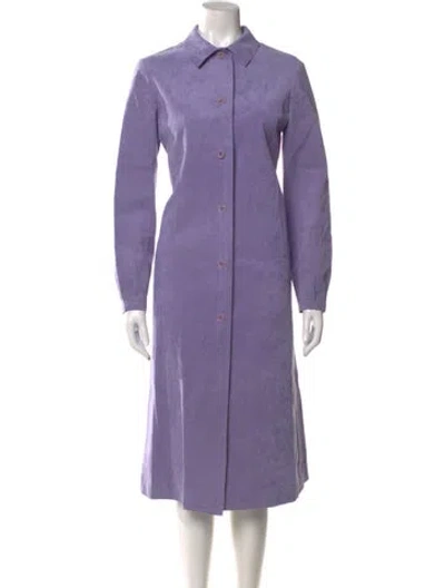 Pre-owned Halston Midi Length Dress In Purple
