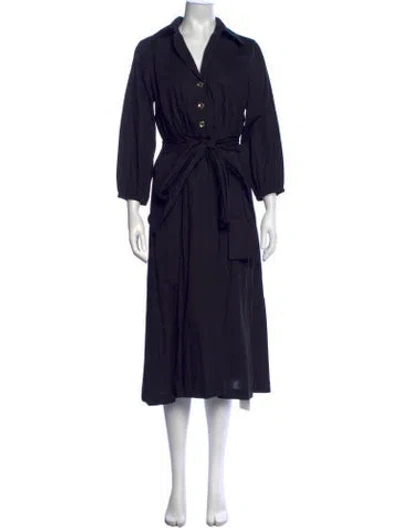 Pre-owned Halston Midi Length Dress W/ Tags In Blue