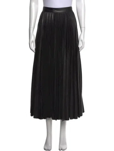 Pre-owned Halston Midi Length Skirt In Black