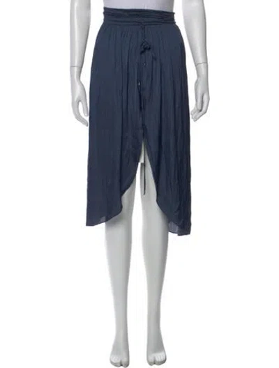 Pre-owned Halston Midi Length Skirt In Blue