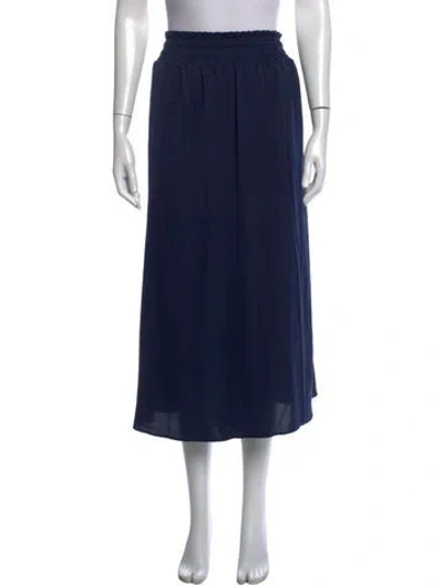 Pre-owned Halston Midi Length Skirt In Blue