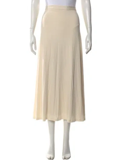 Pre-owned Halston Midi Length Skirt In Neutral