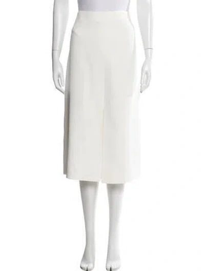 Pre-owned Halston Midi Length Skirt In Neutral
