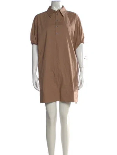Pre-owned Halston Mini Dress W/ Tags In Neutral