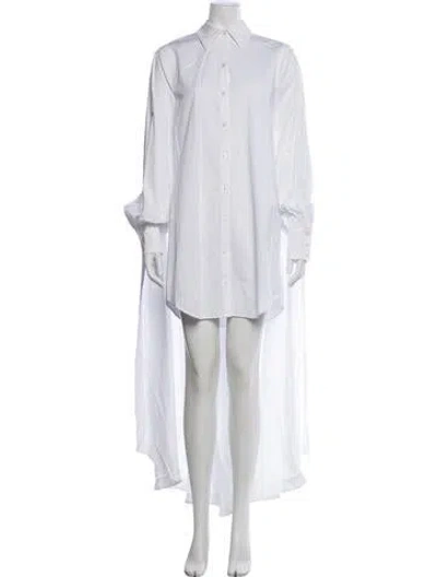 Pre-owned Halston Mini Dress W/ Tags In White