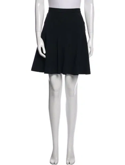 Pre-owned Halston Mini Skirt In Black