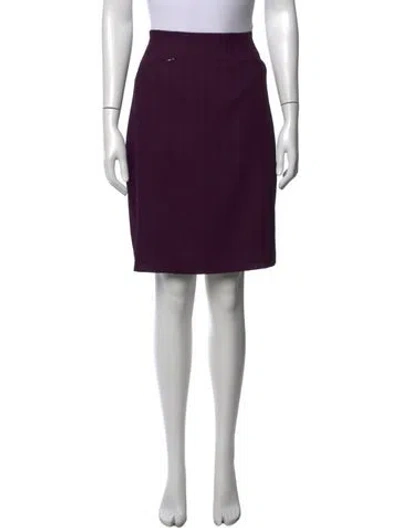 Pre-owned Halston Mini Skirt In Purple