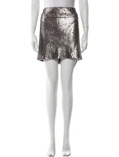 Pre-owned Halston Mini Skirt In White