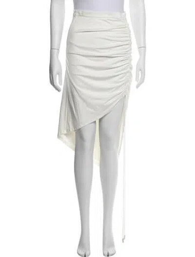 Pre-owned Halston Mini Skirt In White