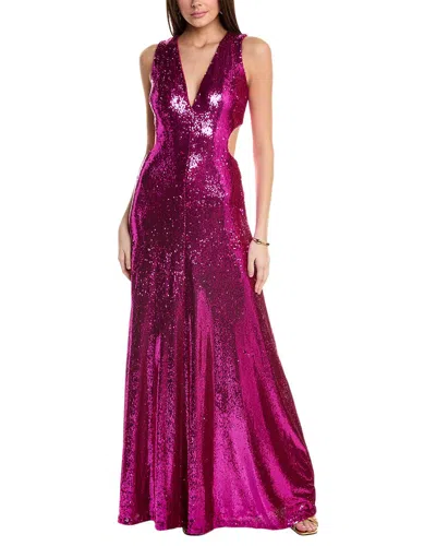 Halston Natalia Gown In Pink