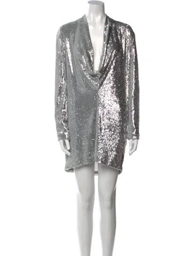 Pre-owned Halston Nylon Mini Dress