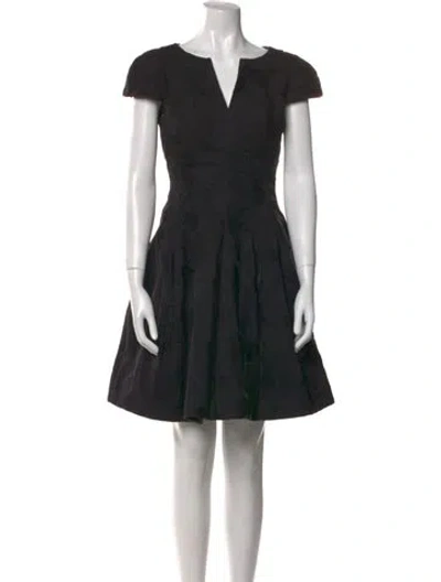 Pre-owned Halston Nylon Mini Dress In Black