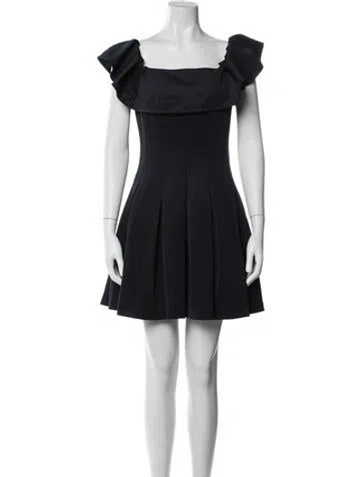 Pre-owned Halston Off-the-shoulder Mini Dress In Multi