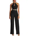 Halston Oki Stretch Crepe Jumpsuit In Black