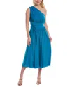 HALSTON HALSTON ONE-SHOULDER MIDI DRESS