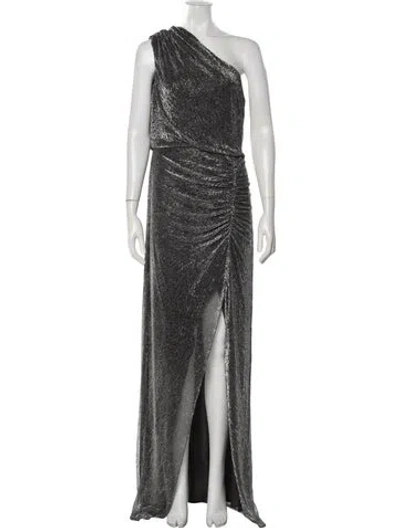 Pre-owned Halston One-shoulder Long Dress