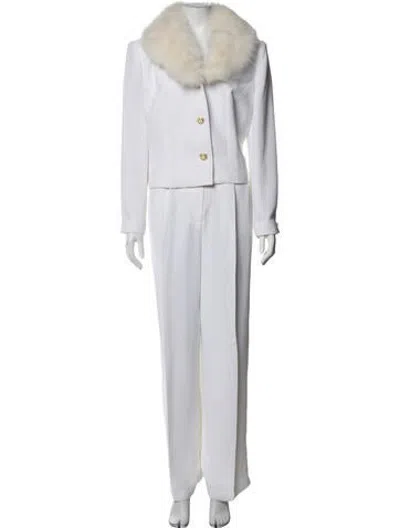 Pre-owned Halston Pant Set In White