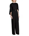Halston Paulette Crepe Jumpsuit In Black