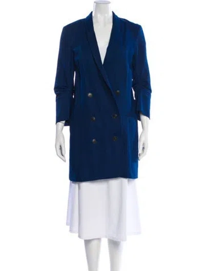 Pre-owned Halston Peacoat W/ Tags In Blue
