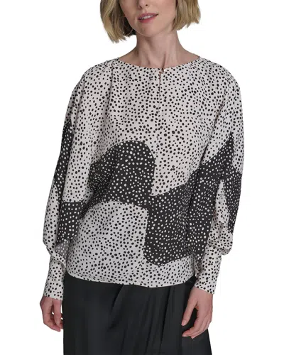 Halston Printed Dolman Blouse In Multi