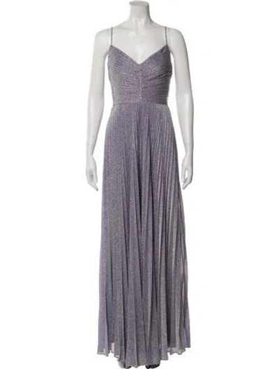 Pre-owned Halston Printed Long Dress