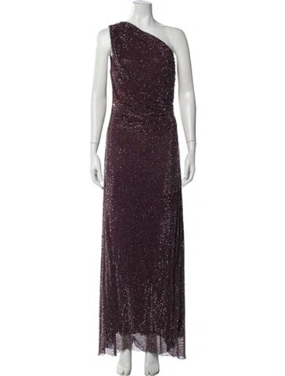 Pre-owned Halston Printed Long Dress In Multi