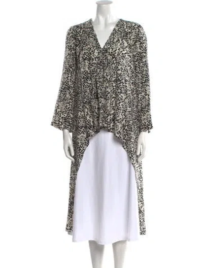 Pre-owned Halston Printed Midi Length Dress In Multi