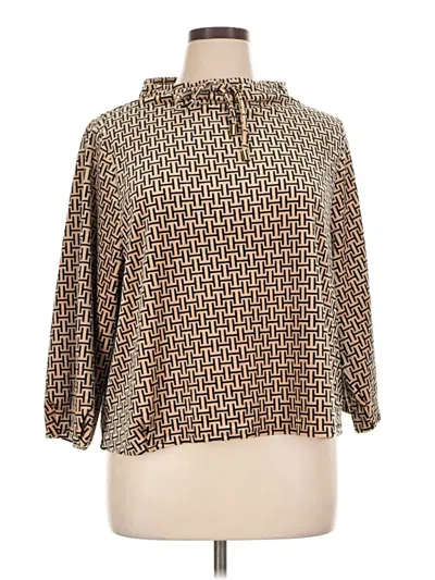Pre-owned Halston Pullover Sweater In Gold