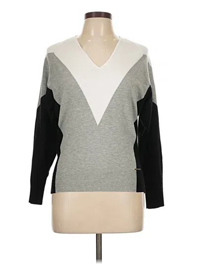 Pre-owned Halston Pullover Sweater In Gray