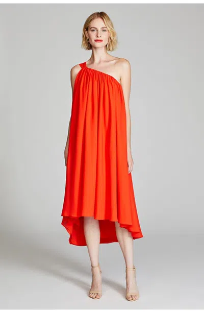 Halston Rafelle Georgette Midi In Orange