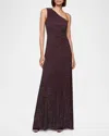 HALSTON RAFELLE ONE-SHOULDER RHINESTONE GOWN